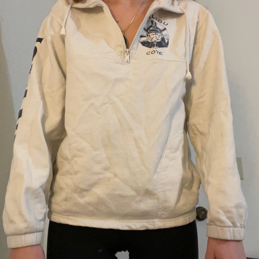 Brandy Melville Quarter Zip Monkey Island Sweatshirt
